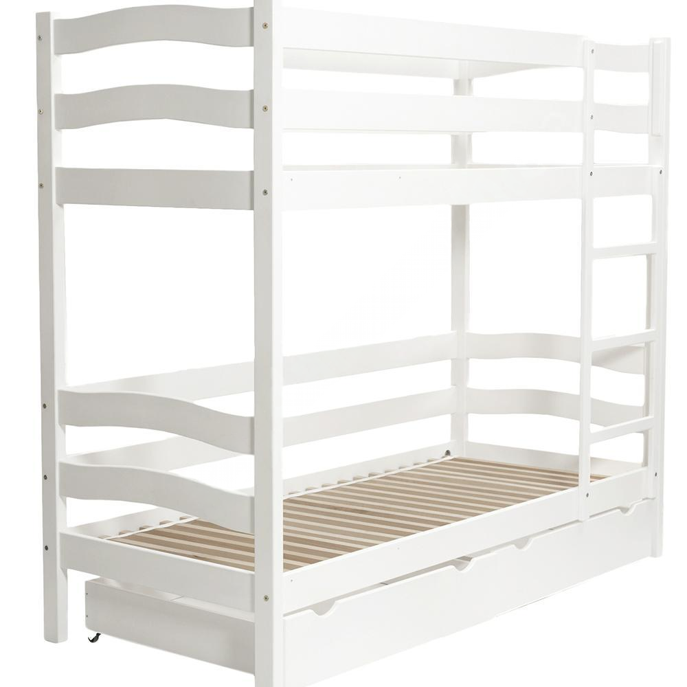 Ліжко підліткове двоярусне Goydalka Tokyo з шухлядою 190x80 см Білий - фото 1 Ліжко підліткове двоярусне Goydalka Tokyo з шухлядою 190x80 см Білий - фото 1