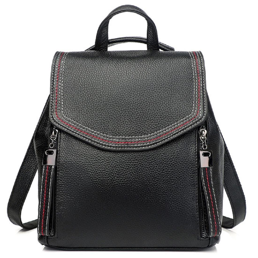 Городской рюкзак женский Royal Bag F-A25F-FL-88805WA кожаный Черный (5140)