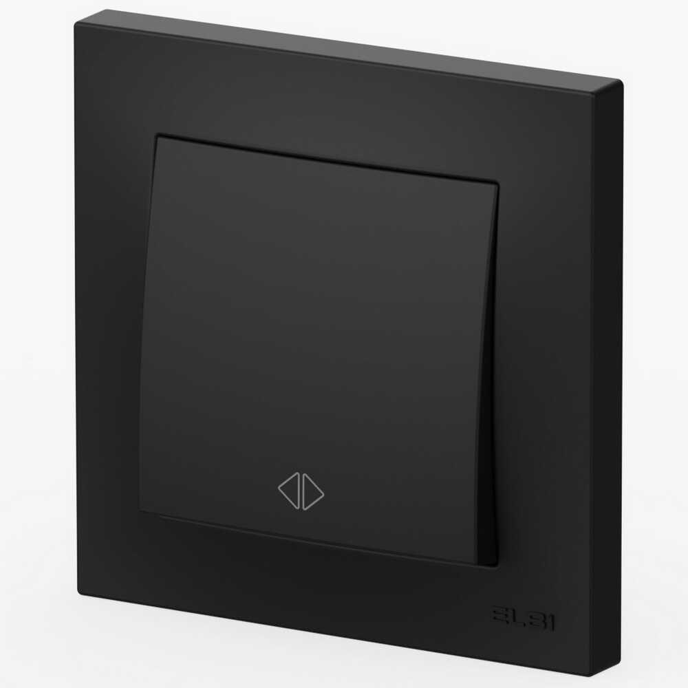 Выключатель Elbi VEGA 1-клавишный перекрестный Черный матовый (510-014800-214)