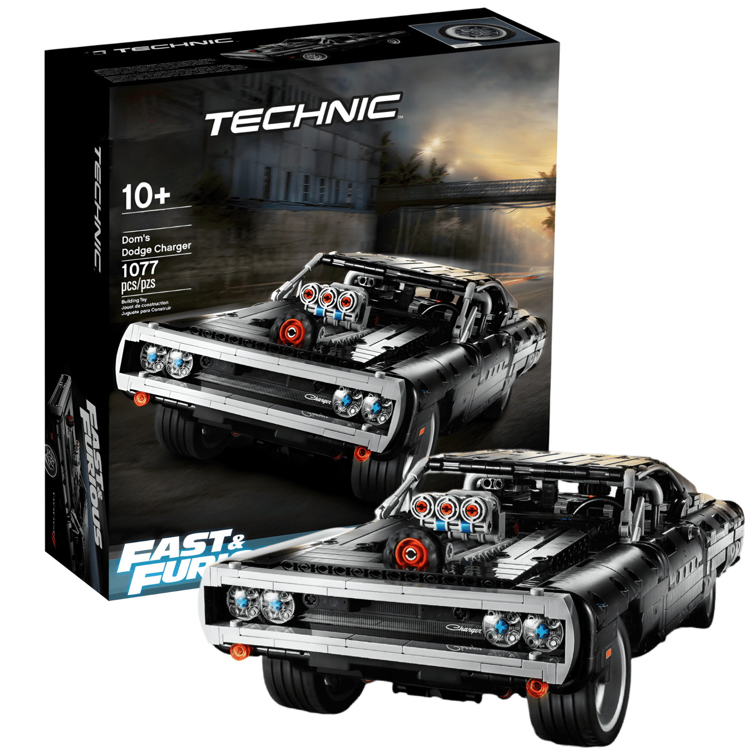 Конструктор Technic Dodge Charger Доминика Торетто 1077 деталей (42111)