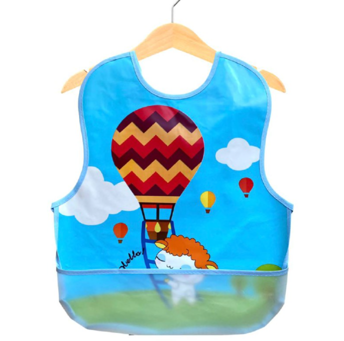 Слинявчик з силіконовою кишенькою водонепроникний Синій 06 (1678087172) Слинявчик з силіконовою кишенькою водонепроникний Синій 06 (1678087172)