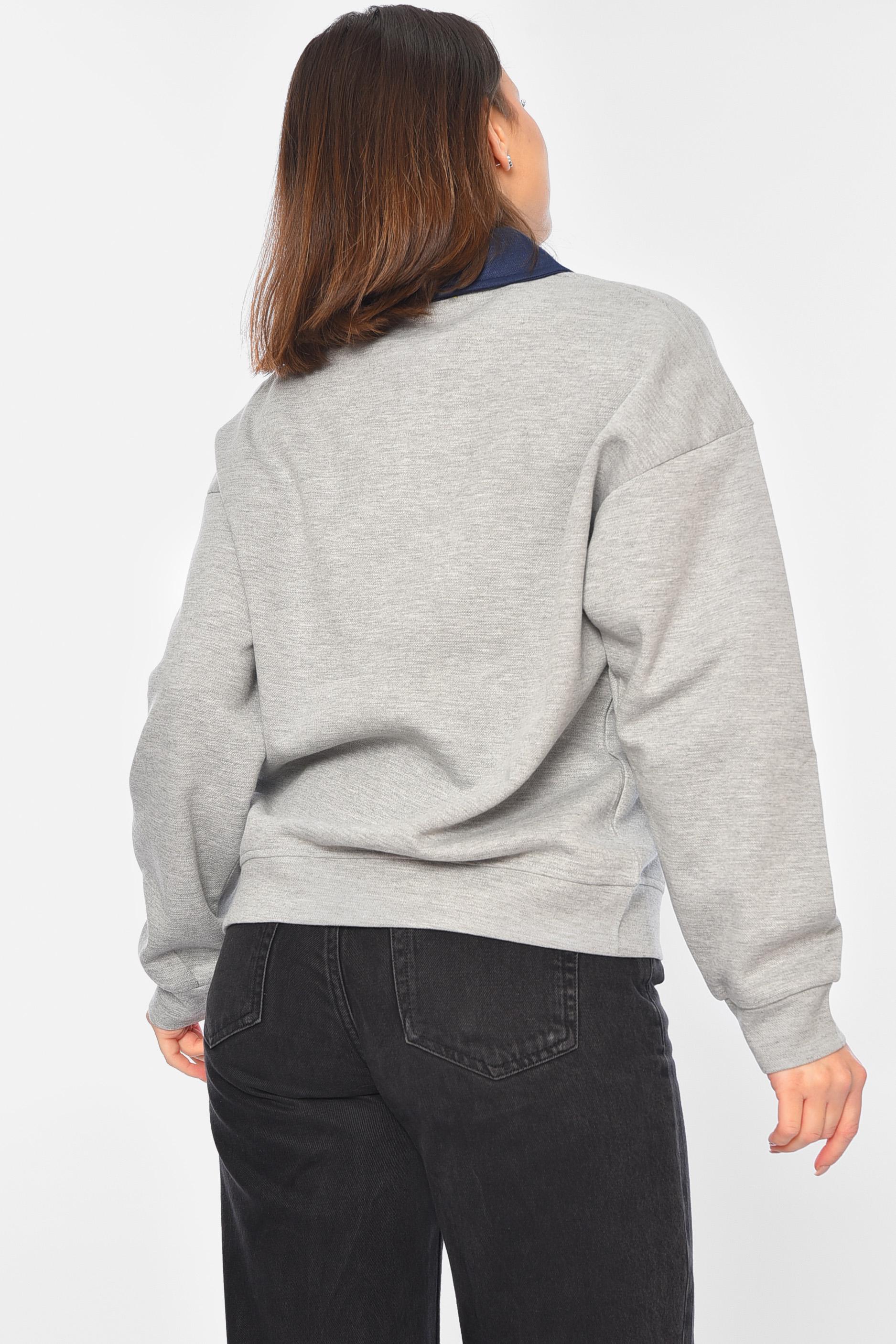 Свитшот женский M-L Серый (195075) - фото 3 Свитшот женский M-L Серый (195075) - фото 3