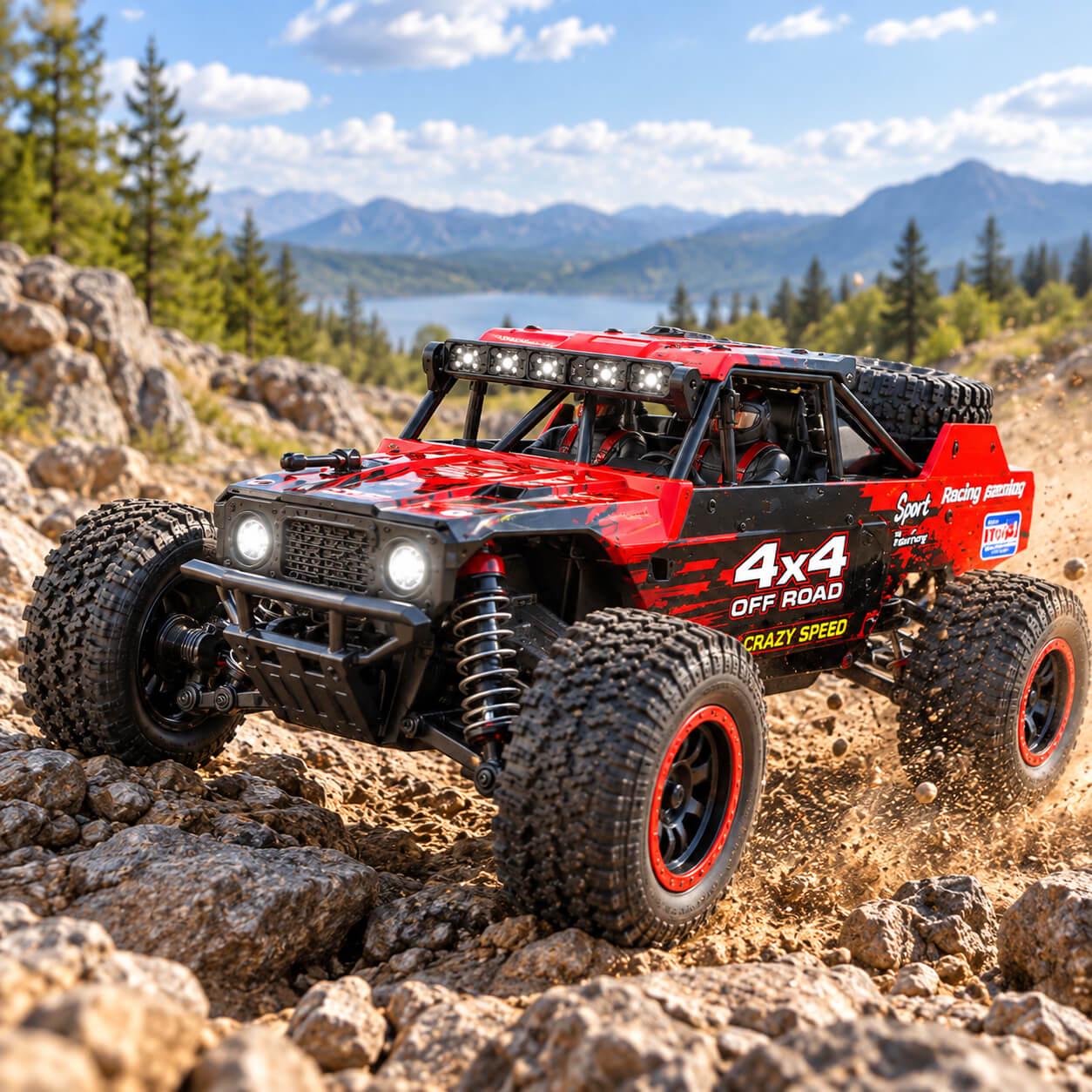 Машинка на радіокеруванні ZLL SG202 MAх 1:20 4WD безколекторний двигун металева трансмісія до 70 км/год до 50 хвилин до 90 м Червоний