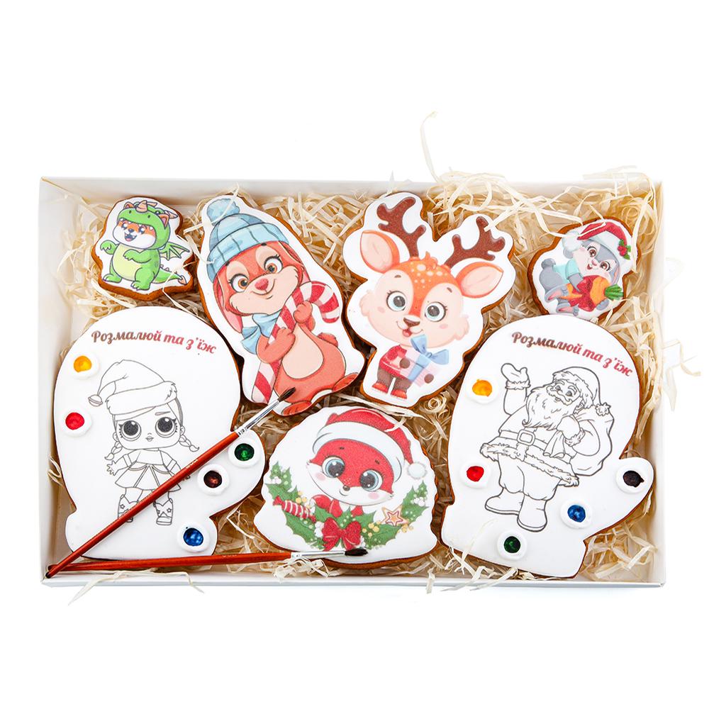 Набор рождественских пряников Крафт Печиво Для настоящего сладкоежки 7 шт.