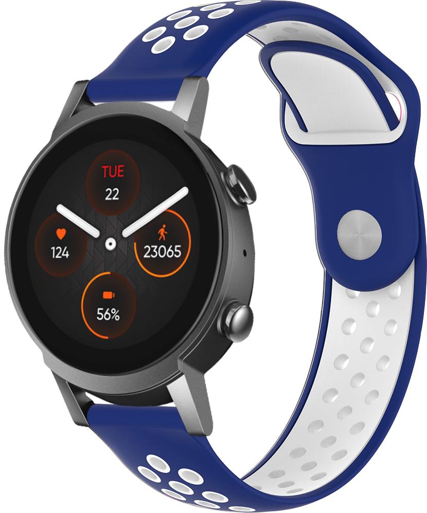 Ремешок Sport для Mobvoi TicWatch E3 Blue White (26747-62)