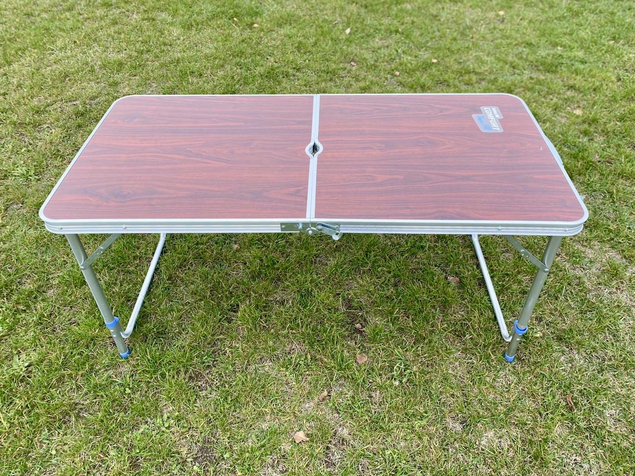 Стіл розкладний посилений Fishing ROI Comfort Tour для пікніка риболовлі з 4 стільцями Коричневий (HY-022-1) - фото 3 Стіл розкладний посилений Fishing ROI Comfort Tour для пікніка риболовлі з 4 стільцями Коричневий (HY-022-1) - фото 3