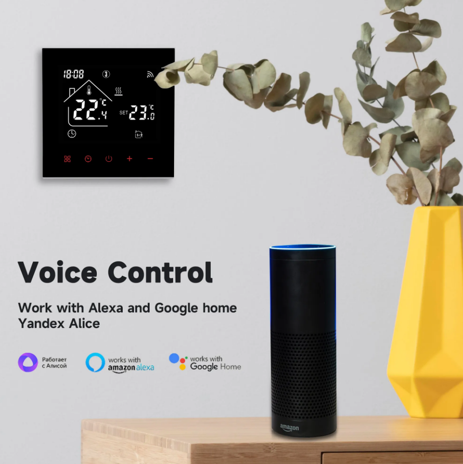 Термостат умный программируемый сенсорный TUYA MA4 16A для теплого пола с Wifi управлением - фото 4 Термостат умный программируемый сенсорный TUYA MA4 16A для теплого пола с Wifi управлением - фото 4