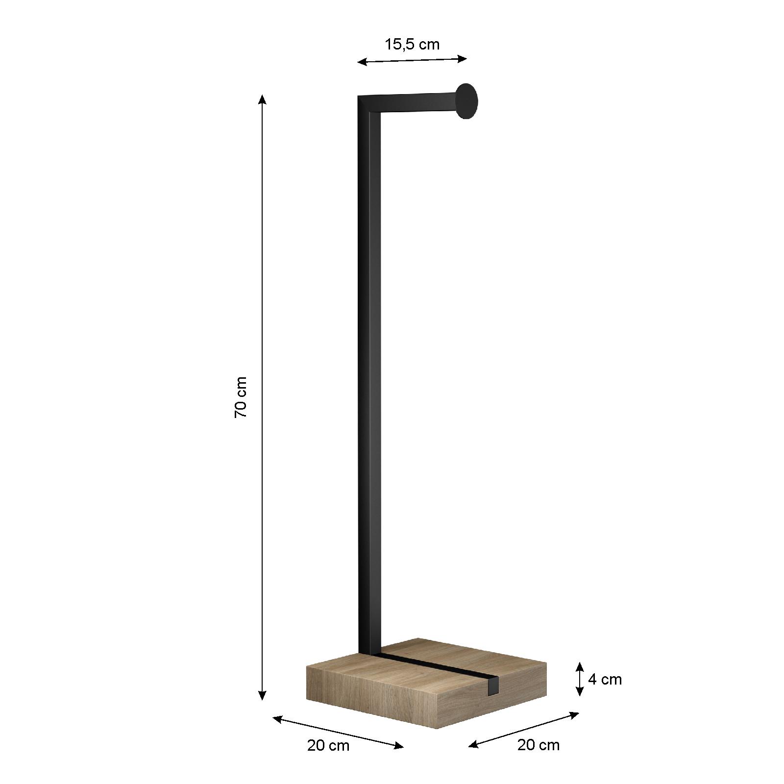 Стойка-держатель Orizon LOFT B для туалетной бумаги из металла и дерева Черный матовый - фото 2 Стойка-держатель Orizon LOFT B для туалетной бумаги из металла и дерева Черный матовый - фото 2