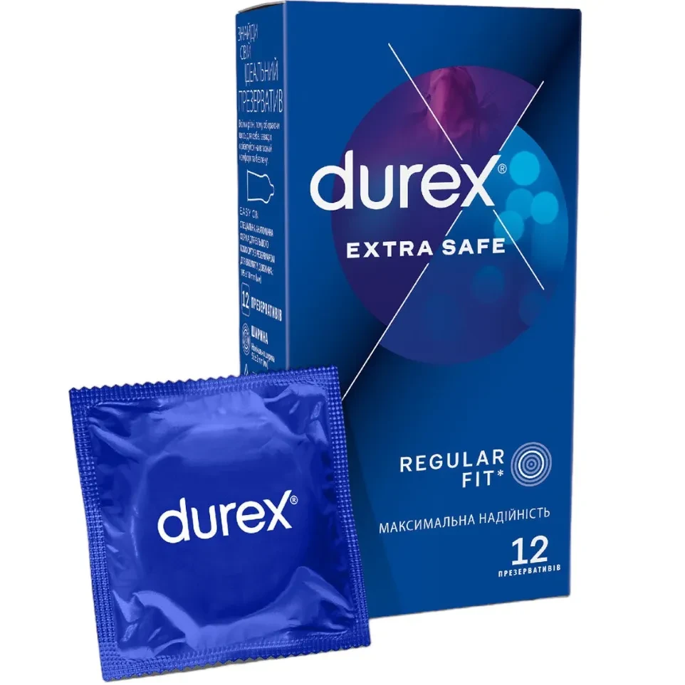 Презервативи латексні Durex Extra Safe 12 шт. (000003831)