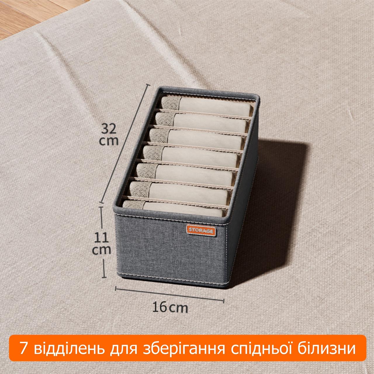 Набір органайзерів з оксфордської тканини Storage Grey/Orange handle (137465) - фото 4