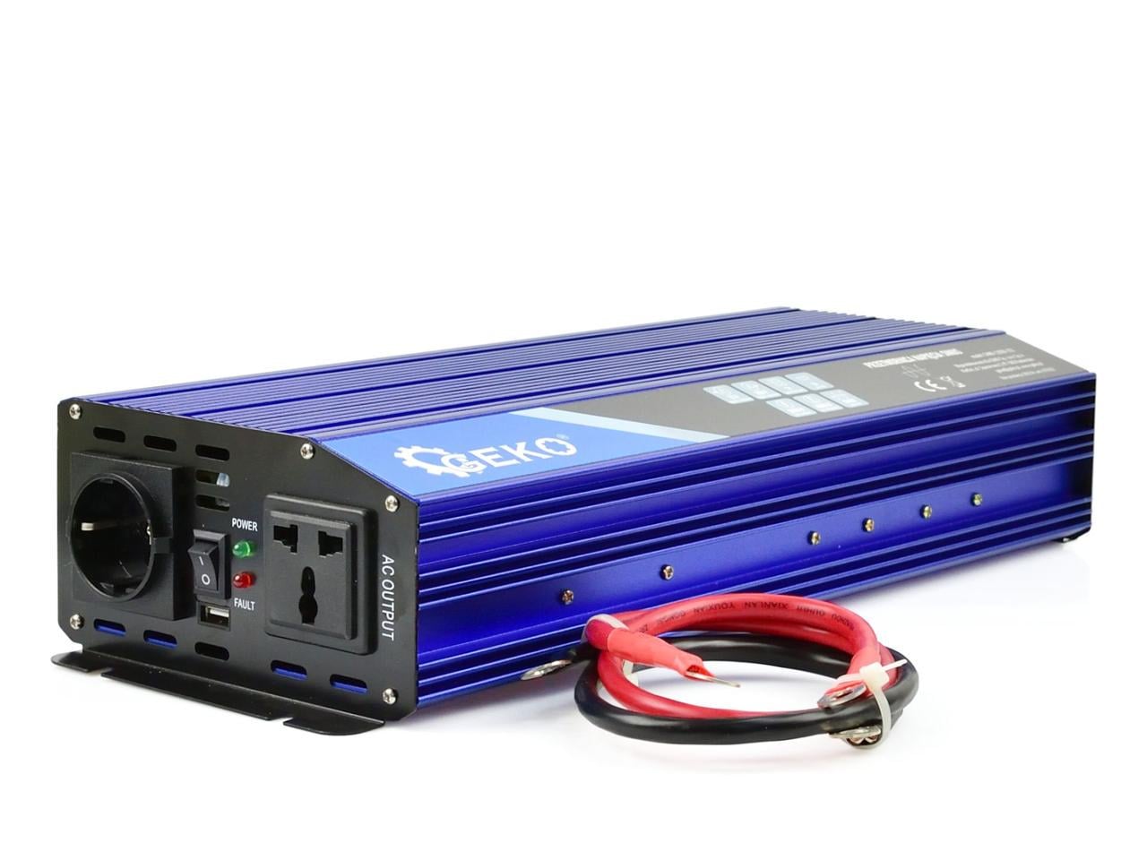 Преобразователь напряжения Geko® чистый синус 12 В/230 В 2000/4000 Вт