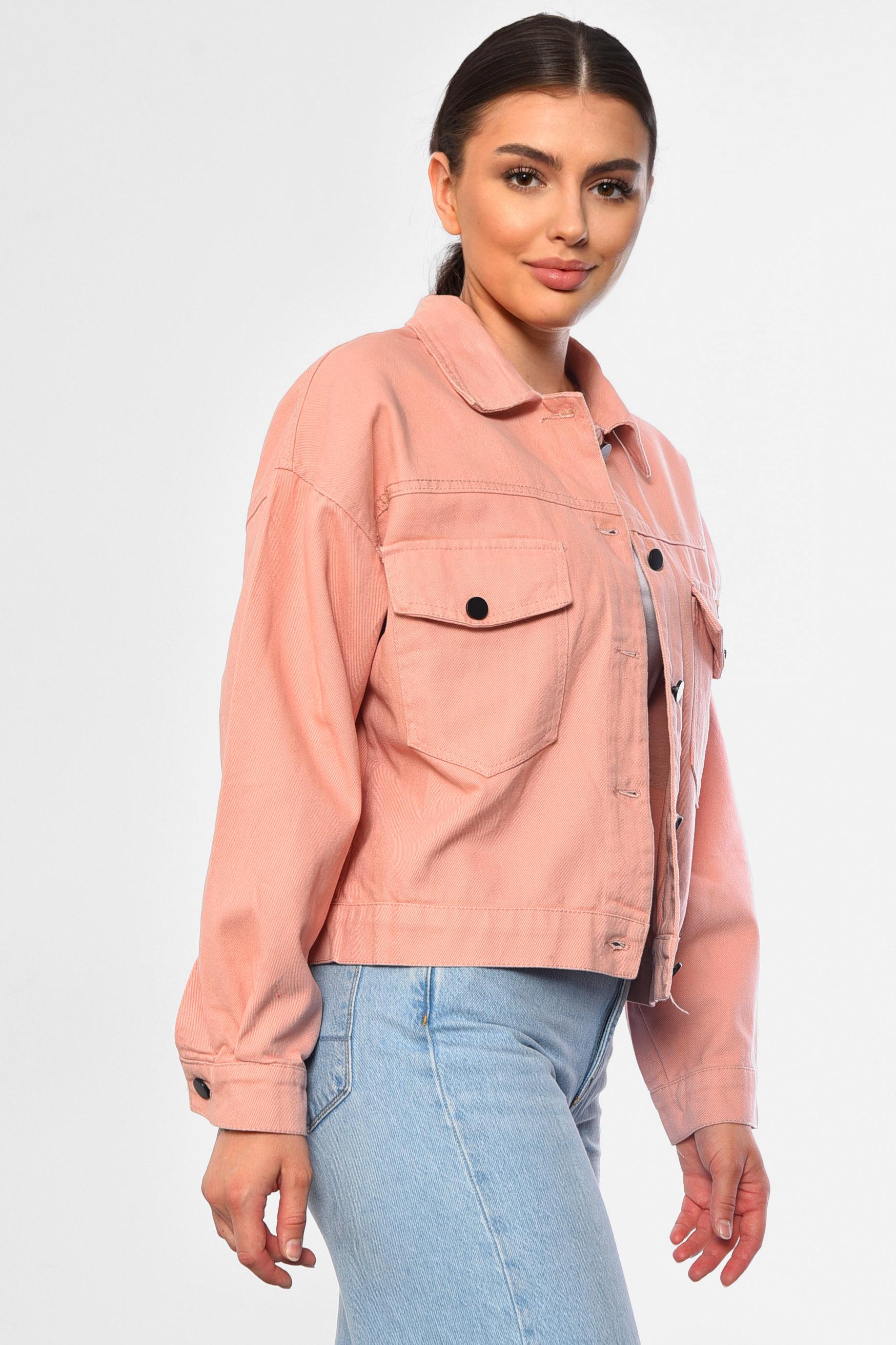 Джинсовка женская M Розовый (184212) - фото 2