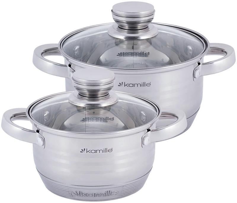 Набір каструль Desiree із нержавіючої сталі з мірною шкалою 1,5/2 л