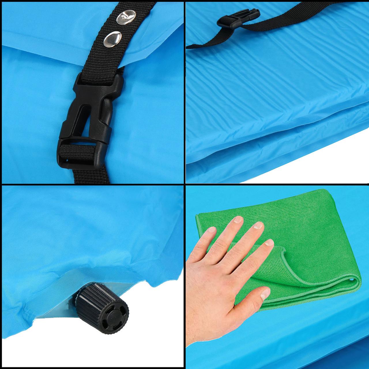 Коврик самонадувающийся Springos PM036 186x53x2,5 см с подушкой - фото 5