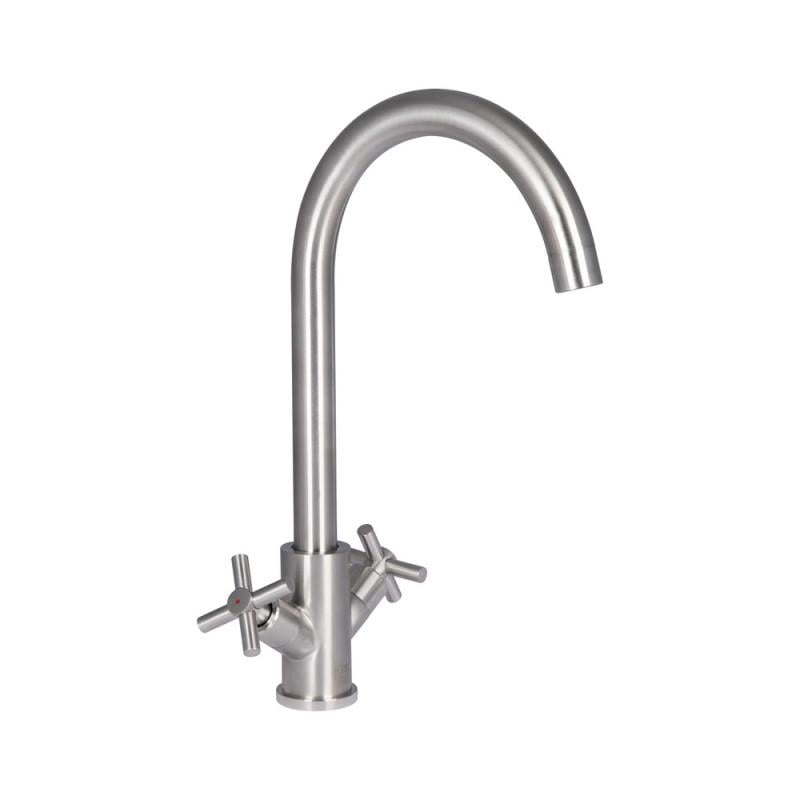 Смеситель для кухни Lidz Wind 013F LDWIN013FNKS43390 двухвентильный Nickel (SD00049513)