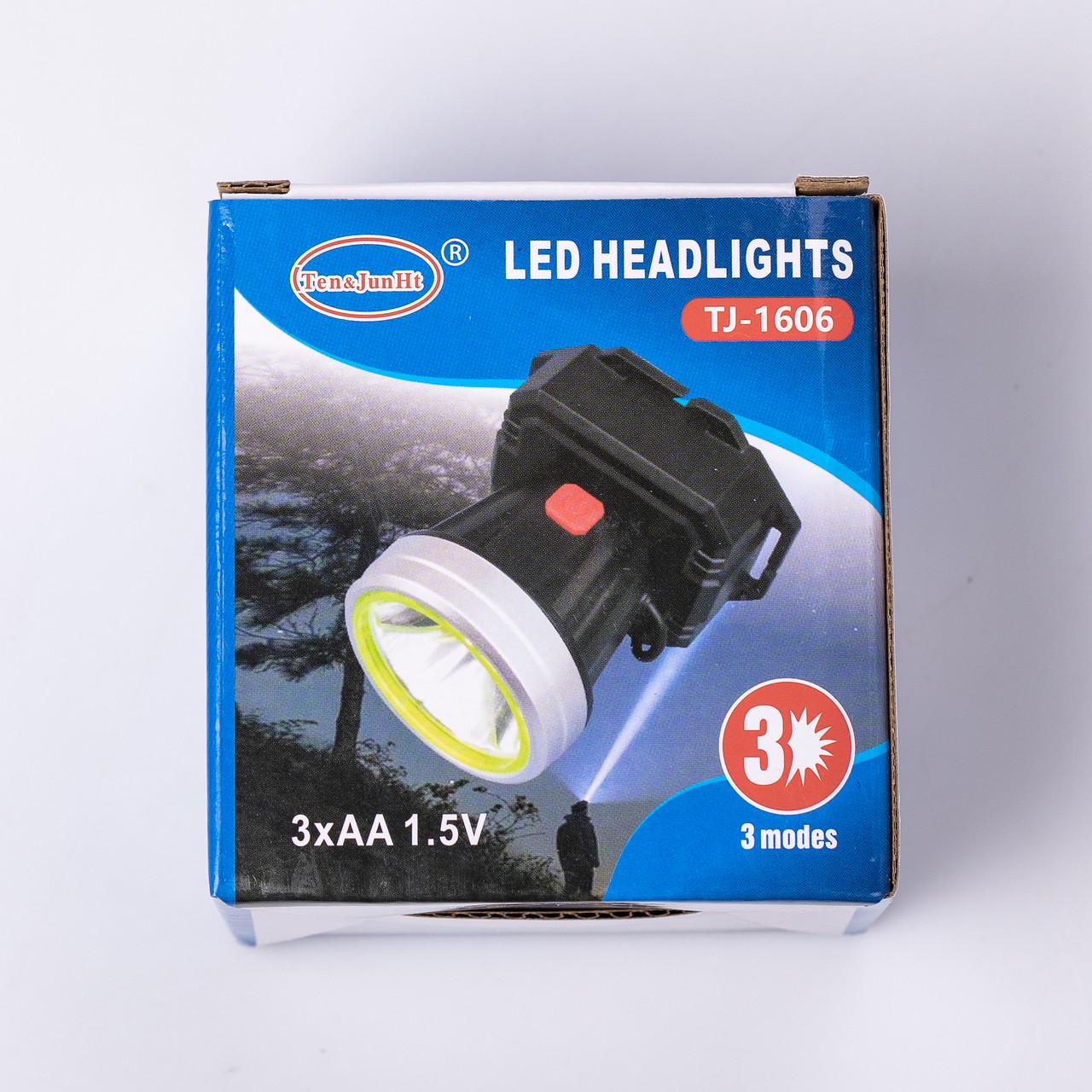 Налобний ліхтар акумуляторний 5 В 3 режими роботи LED 8х8х5,5 см (7194) - фото 10