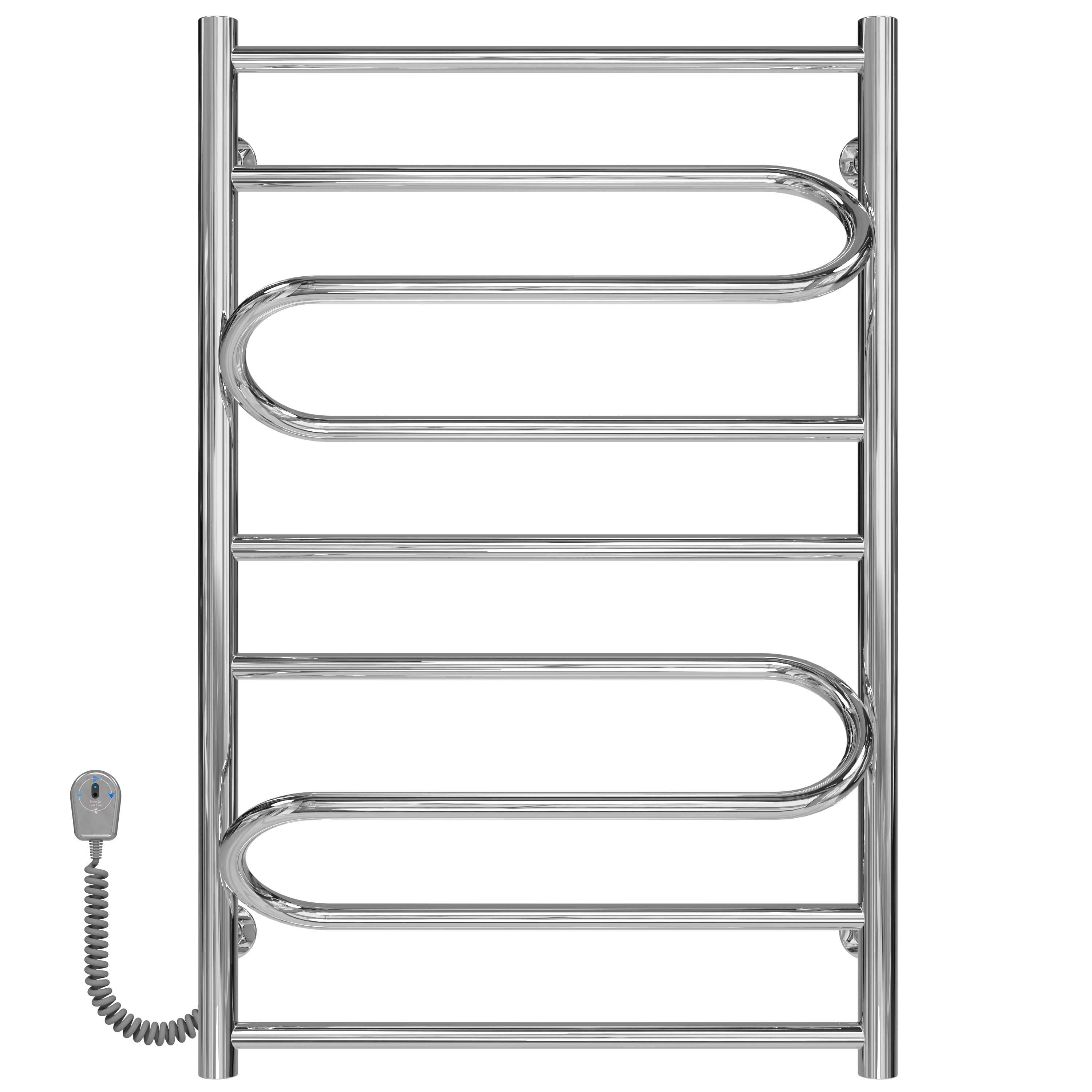 Полотенцесушитель электрический Deffi Вилла EF16 левое подключение нержавеющая сталь 500х800 мм Хром (C.VP.80.50.ECR5)