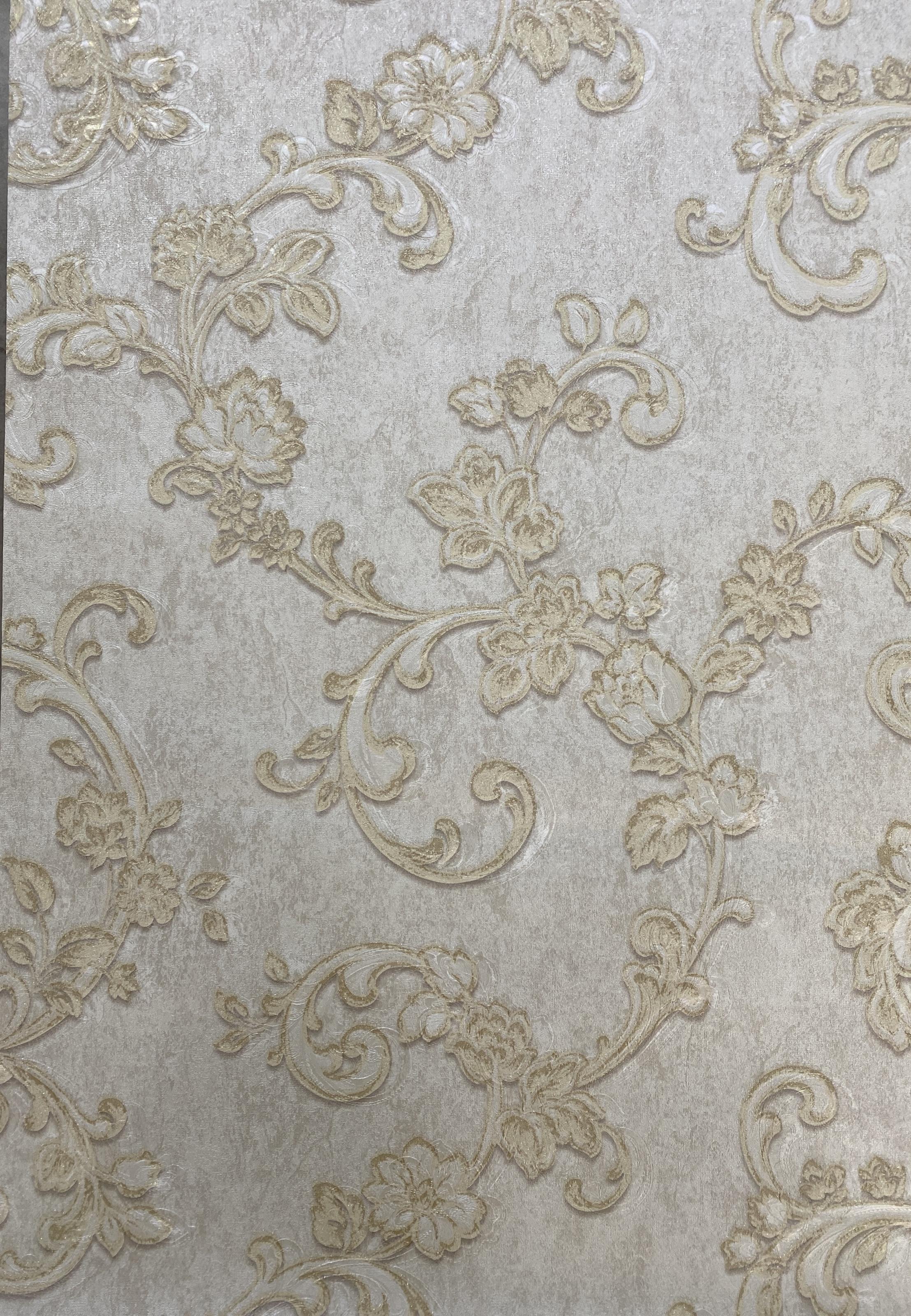 Шпалери вінілові на флізеліновій основі Grandeco Opportunity Wallcoverings Вензель Бежевий (Q0100)