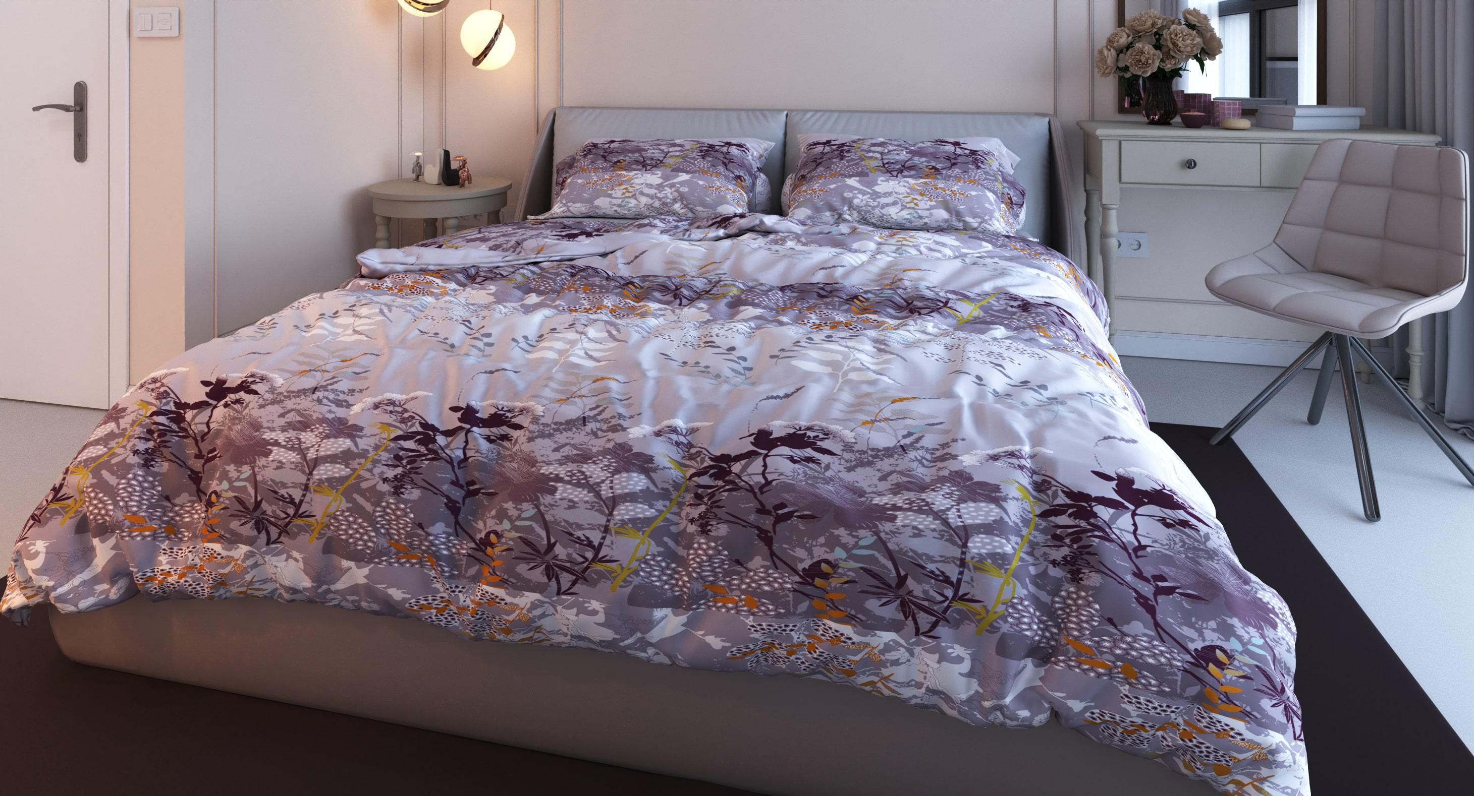 Комплект постельного белья полуторный GM Textile поплин 120 г/м2 150х215 см Светло-розовый