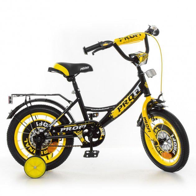 Велосипед детский PROF1 16" Черный/Желтый (Y1643-1)