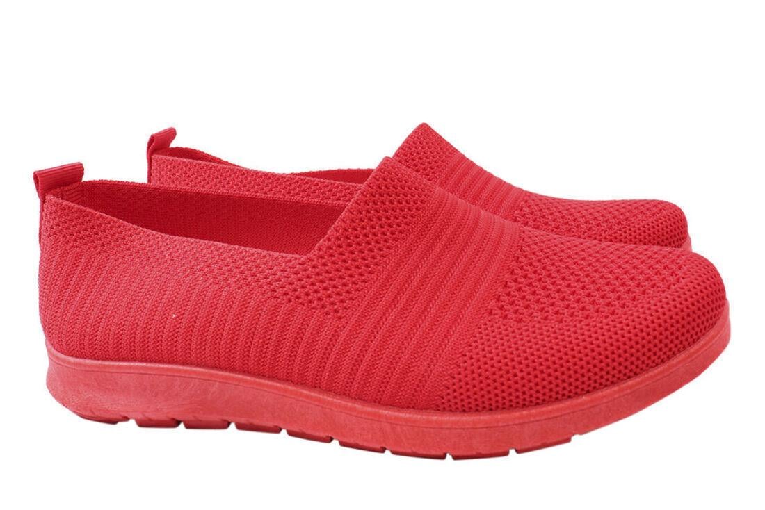 Туфли спорт женские Fashion из текстиля на низком ходу р. 39 Красный (9-21LTC)