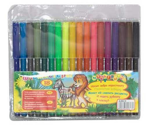 Фломастери Мультяшки 18 кольорів (MTT-91903)