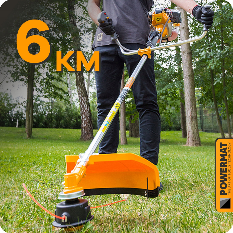 Бензокоса Powermat 6 км з аксесуарами (PM0638) - фото 6 Бензокоса Powermat 6 км з аксесуарами (PM0638) - фото 6