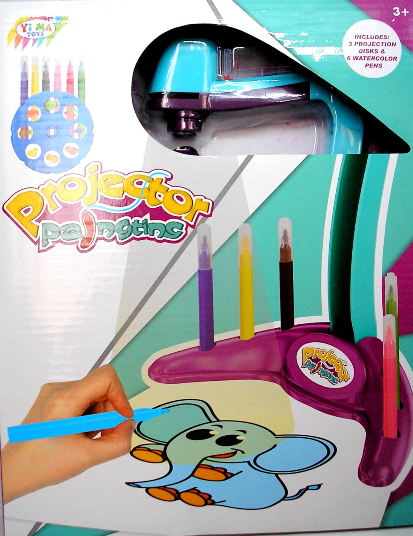 Проектор для рисования детский со световыми эффектами/слайдами/фломастерами (00064)
