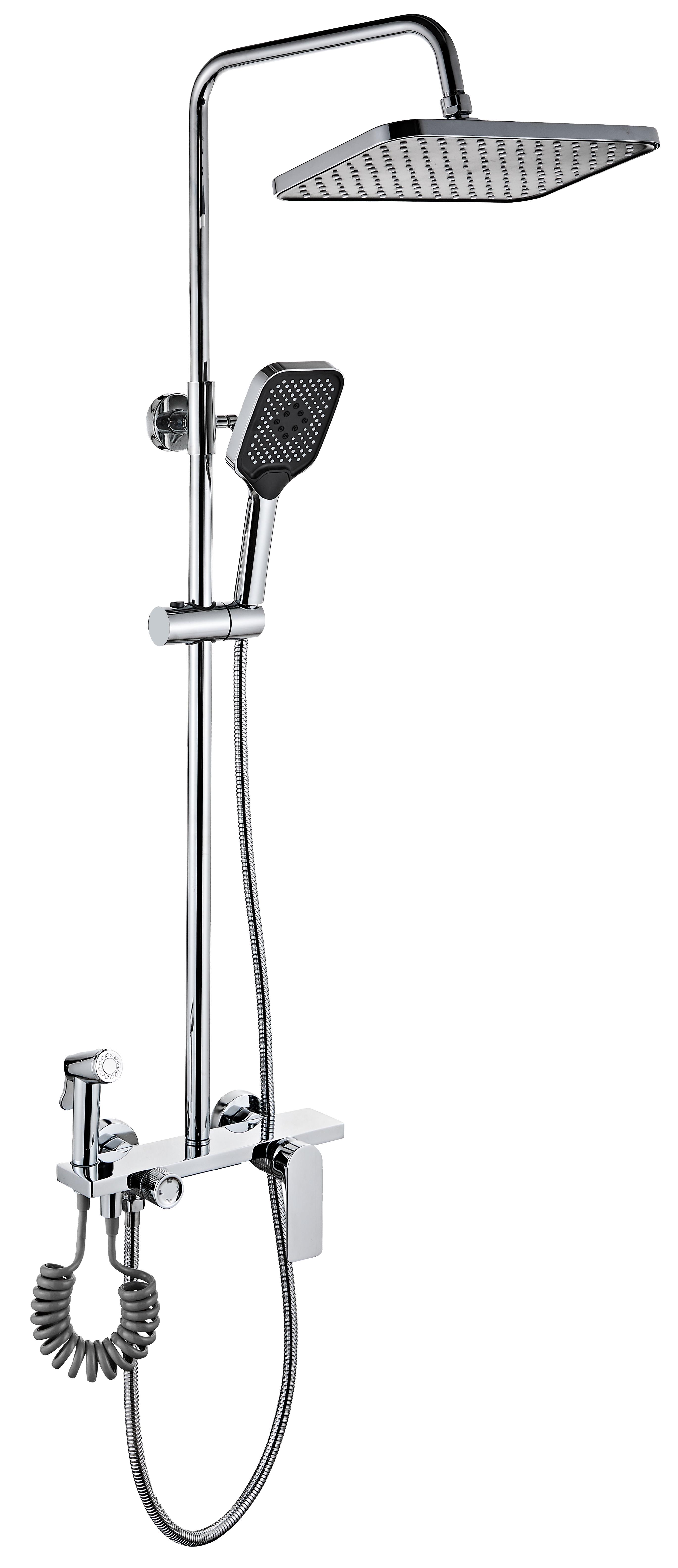 Душевая система Globus Lux TURIN GLTU-0550 с верхним душем и гигиенической лейкой (000031790)