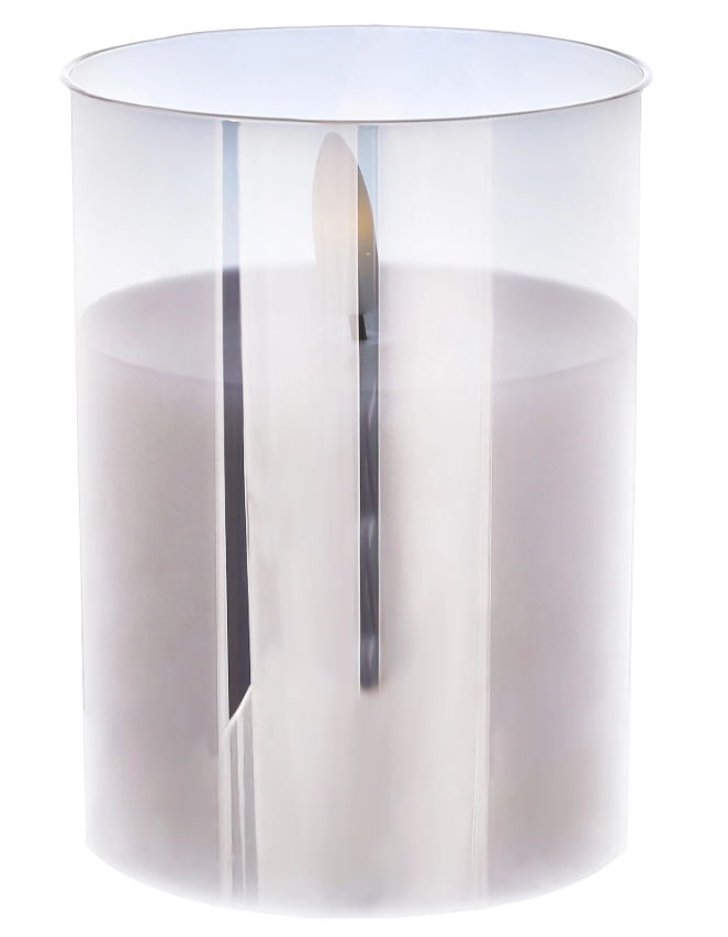Свічка світлодіодна воскова BonaDi Bauble у скляній колбі 7,5х10 см (882-135)
