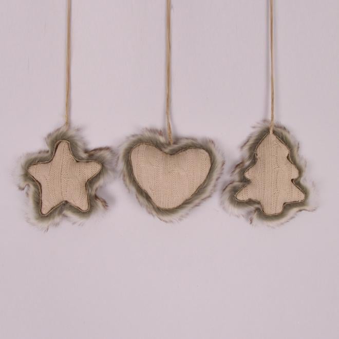 Подвеска новогодняя Flora 3 шт. (21935)