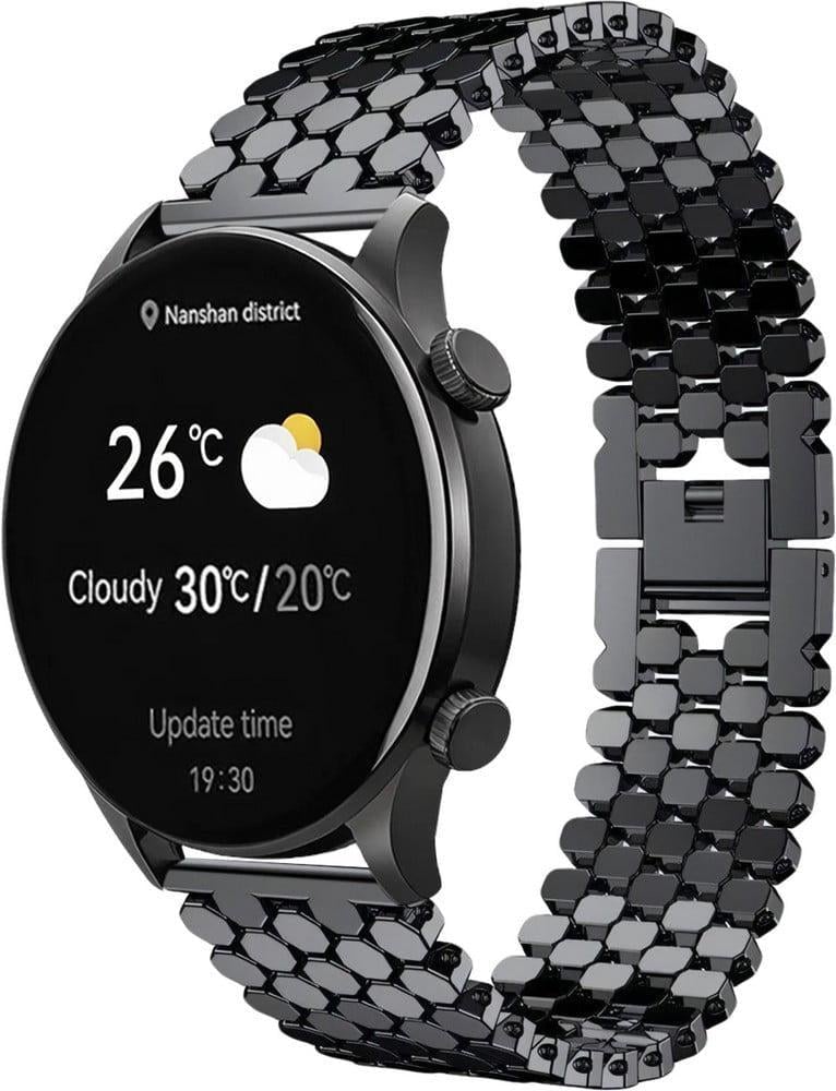 Браслет металлический Scaly для Haylou Solar Plus RT3 LS16 Black (40706-2B) Браслет металлический Scaly для Haylou Solar Plus RT3 LS16 Black (40706-2B)