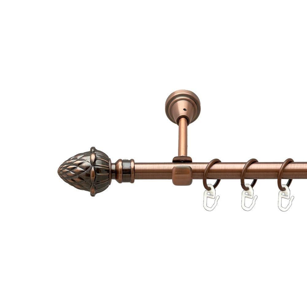 Карниз Orvit Цинара однорядный гладкий 16 мм 200 см Античная медь (00-00019485)