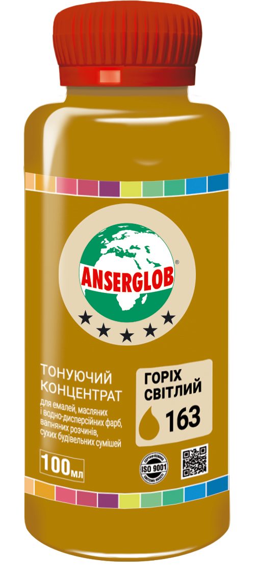 Концентрат тонуючий ANSERGLOB 100 мл 163 Горіх світлий (71584) - фото 1 Концентрат тонуючий ANSERGLOB 100 мл 163 Горіх світлий (71584) - фото 1