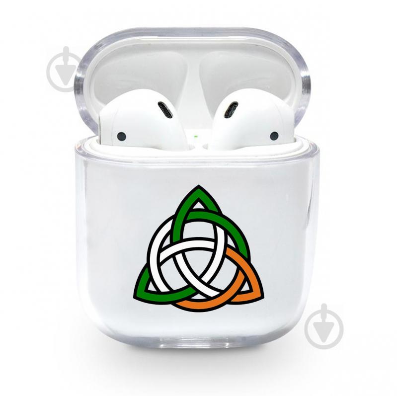 Прозрачный силиконовый чехол Apple AirPods с рисунком - Triquet (KAP1201)