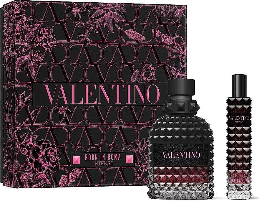 Подарочный набор для мужчин VALENTINO Uomo Born In Roma Intense парфюмированная вода 50 мл/парфюмированная вода мини 15 мл (375496)