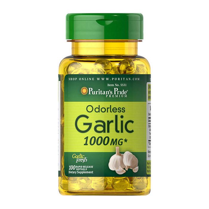 Экстракт чеснока Puritan's Pride Odorless 1000 мг 100 капс. (07932-01)