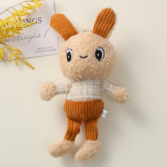 Игрушка-брошь Заяц плюшевый 18х10 см 1 шт. Коричневый (ИГ1810з08)