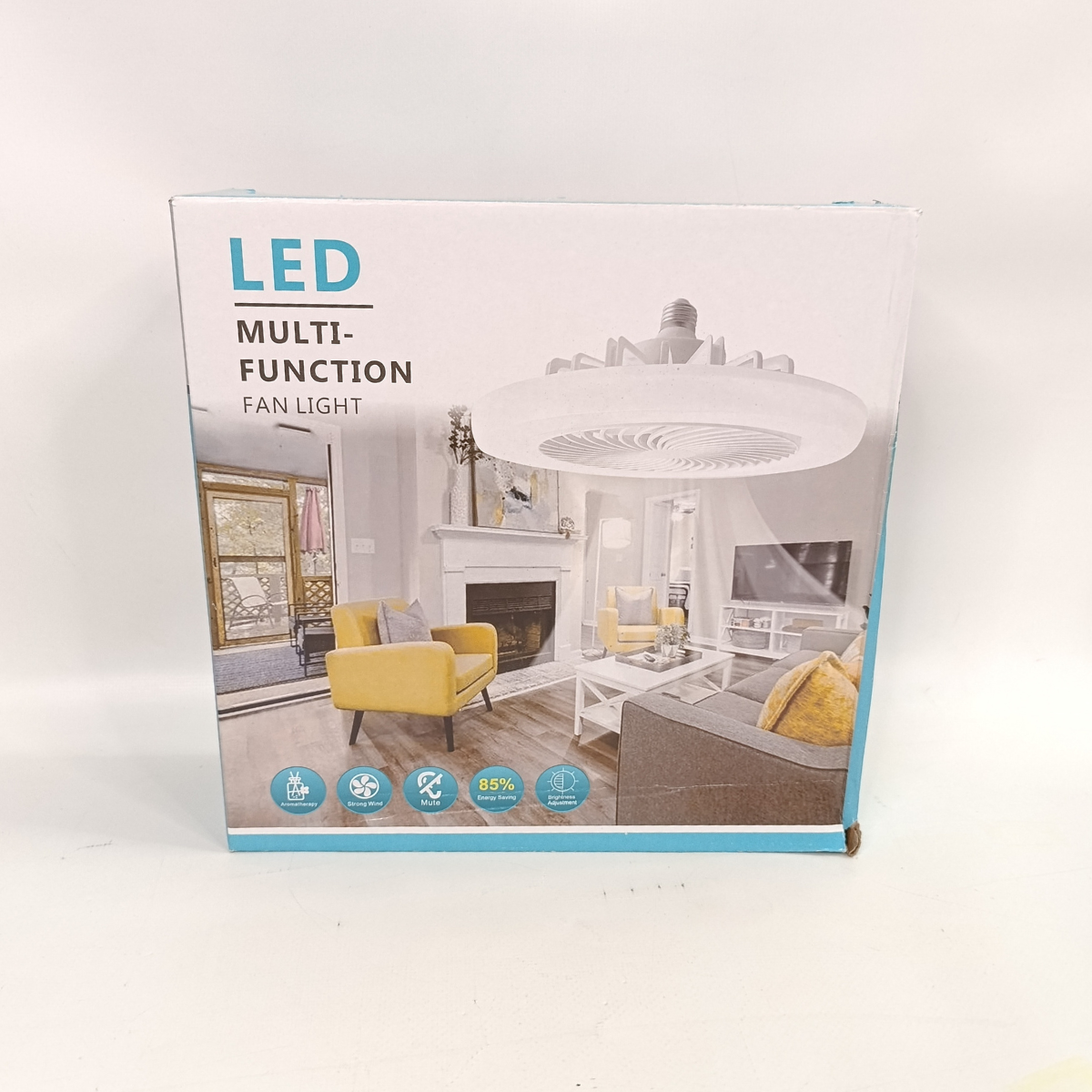 Люстра-вентилятор универсальная LED в патрон E27 с пультом (LVE-27-White) - фото 12
