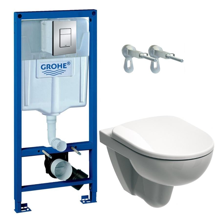 Комплект инсталляции Grohe 500.265.01.1_500.333.01.1_38772001 с унитазом кнопка Хром (159360)