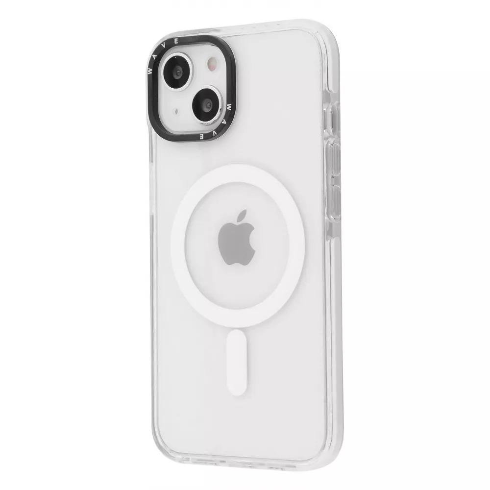 Чехол накладка для телефона Wave Clear Case Side with Magnetic Ring iPhone 13/14 White