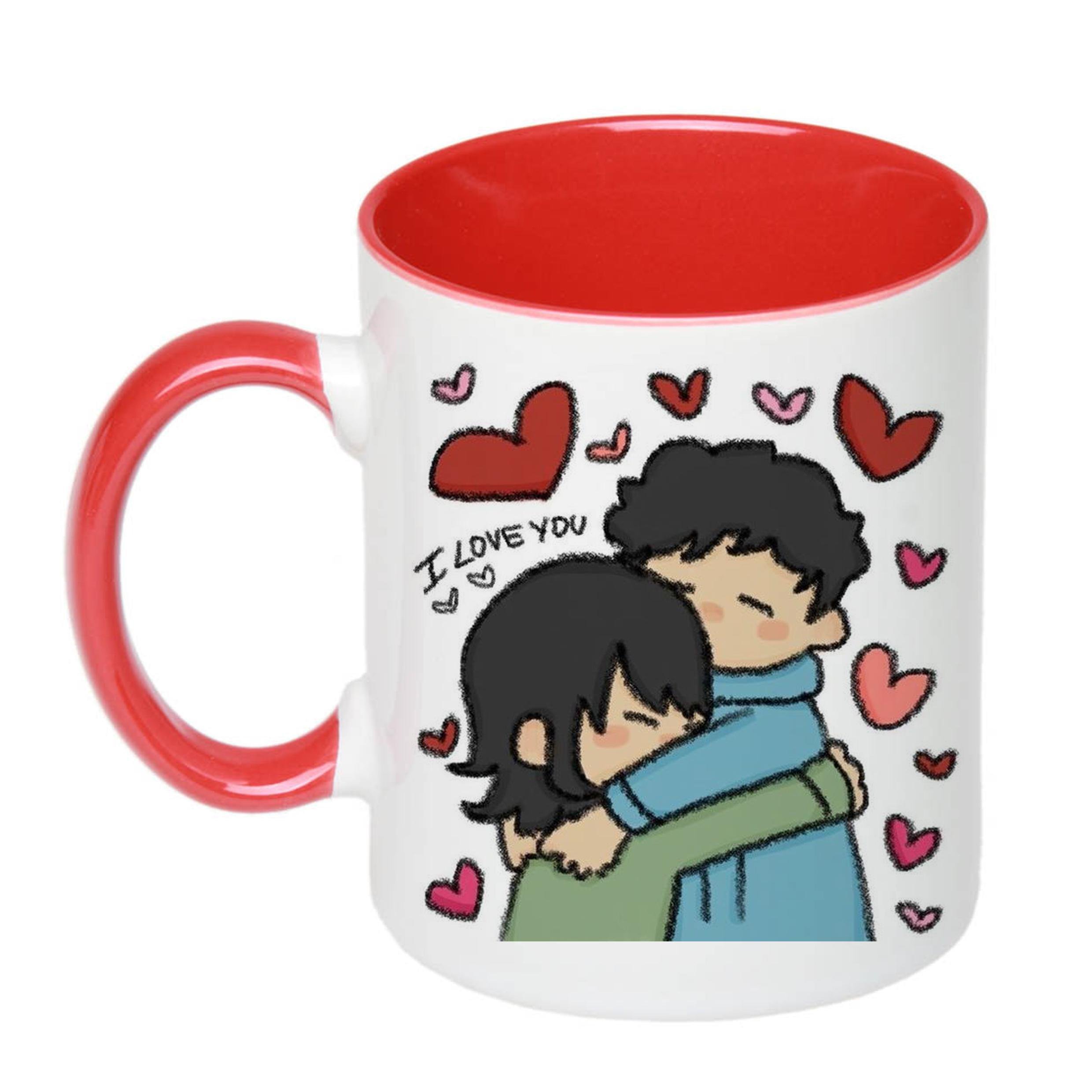 Чашка з принтом I Love You 330 мл Червоний (17663) Чашка з принтом I Love You 330 мл Червоний (17663)