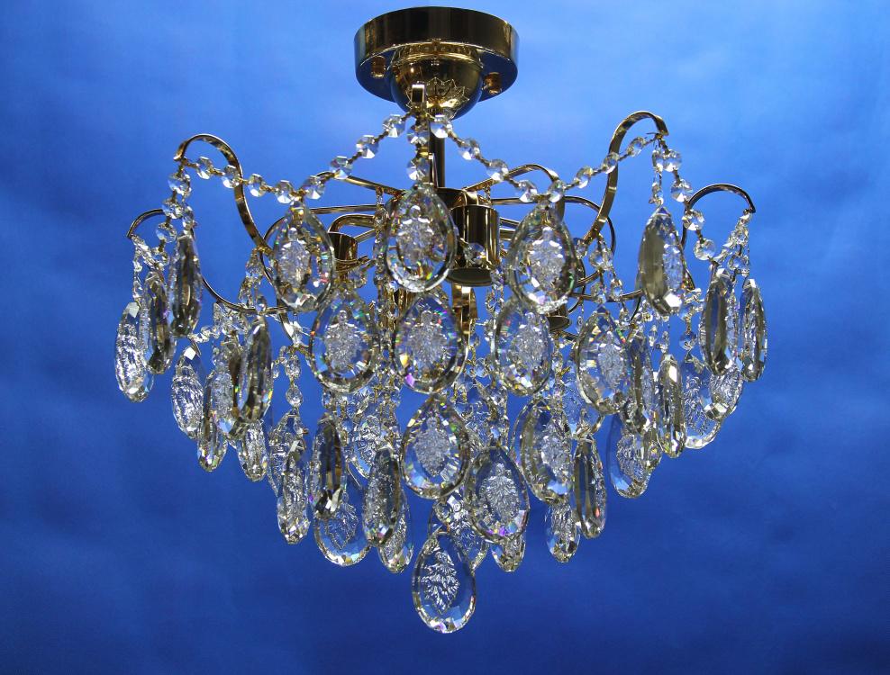 Хрустальная люстра L1269/4 Золото/Белый (AN000774)