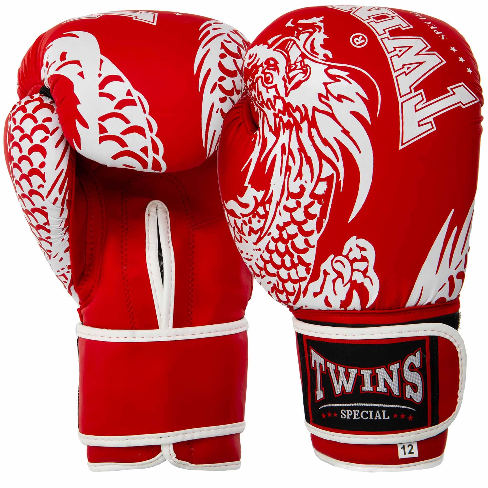 Перчатки боксерские TWN DRAGON FBGV-S3 на липучке 14oz Красный (FBGV-S3_Красный_14_унции)