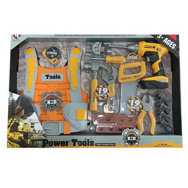 Набор инструментов детский Shantou Jinxing Power tools с жилетом Желтый (T015B)