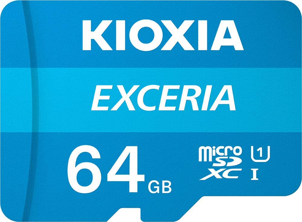 Карта памяти Kioxia V10 A1 Exceria microSDXC 64 Gb Class 10 UHS-I R100 MB/s + SD-adapter