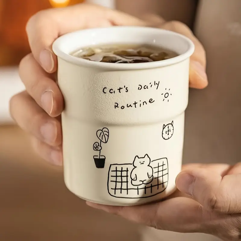 Кружка керамическая с силиконовой крышкой 250 мл (0608brown) - фото 5 Кружка керамическая с силиконовой крышкой 250 мл (0608brown) - фото 5