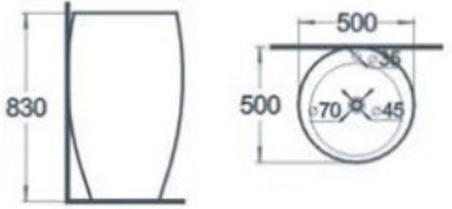 Умивальник для підлоги Newarc Modern (3812W-M) - фото 5 Умивальник для підлоги Newarc Modern (3812W-M) - фото 5