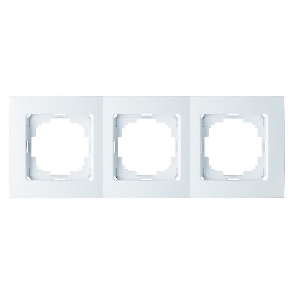 Рамка трехместная горизонтальная Nilson Touran Белый (00000023851)