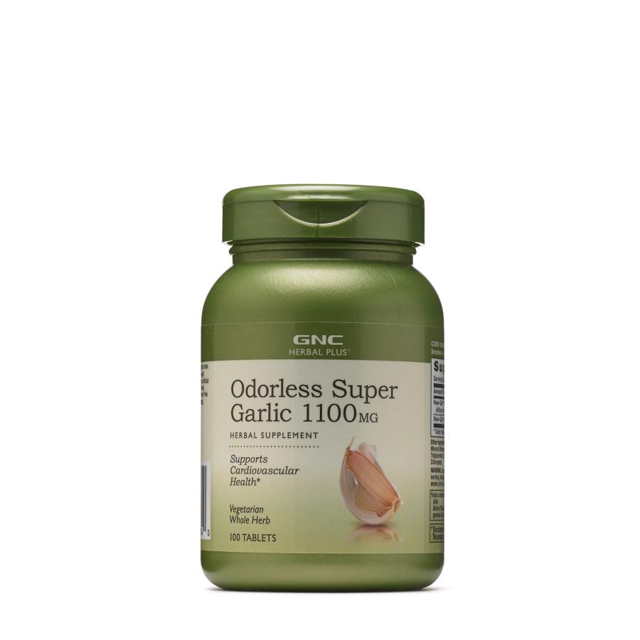 Натуральна добавка GNC Herbal Plus Odorless Super Garlic 1100 мг 100 таб. (6775)